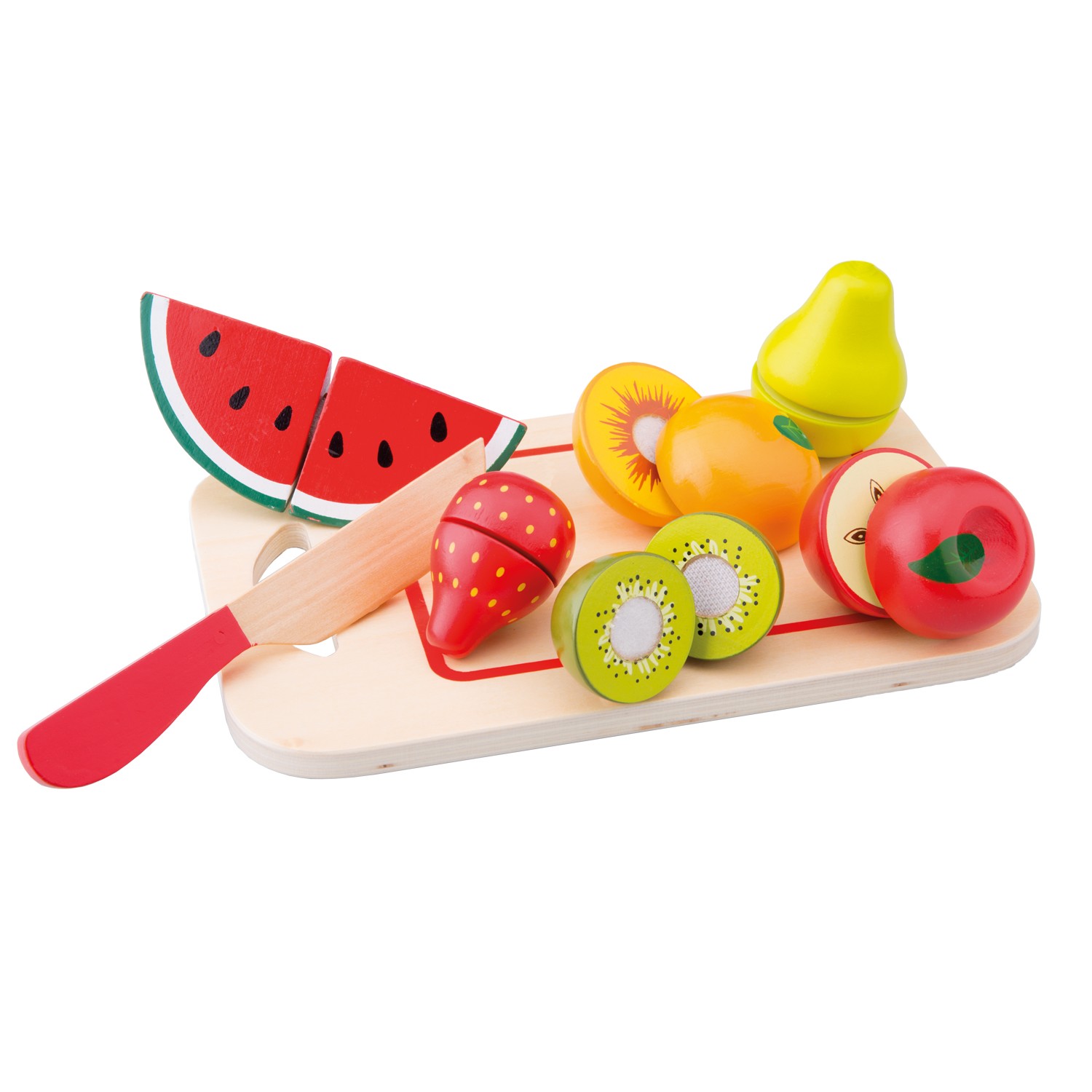 Dinette en bois : Fruits en bois à découper pour enfants - Jouet Montessori Dinette en bois : Fruits en bois à découper pour enfants - Jouet Montessori