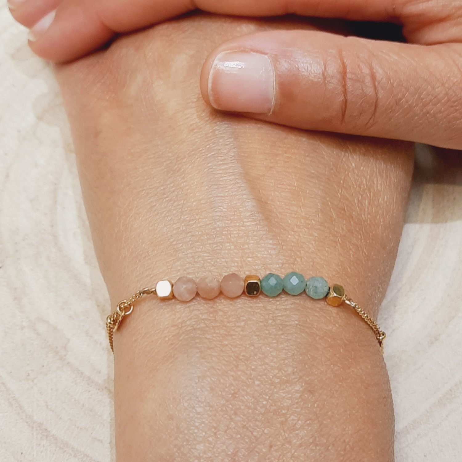 Bracelet Fin En Argent 925 Avec Tourmalines Roses, Bleues, Vertes - Pierre Naturelle, Style Raffiné