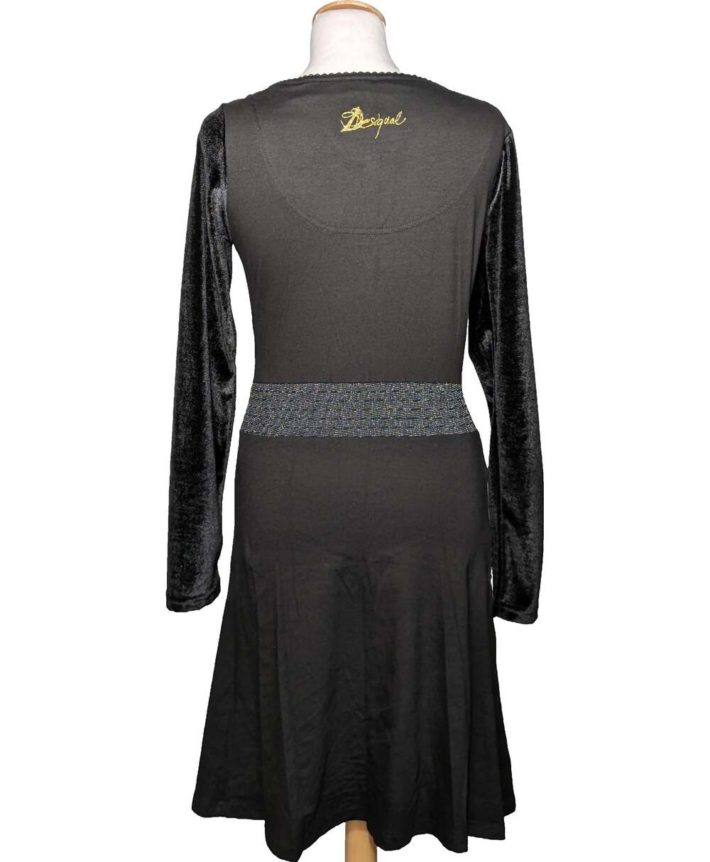 Robe Desigual Taille S/36 - Couleur Marron, Style évasé Avec Manches Longues - Viscose - Occasion Très Bon état