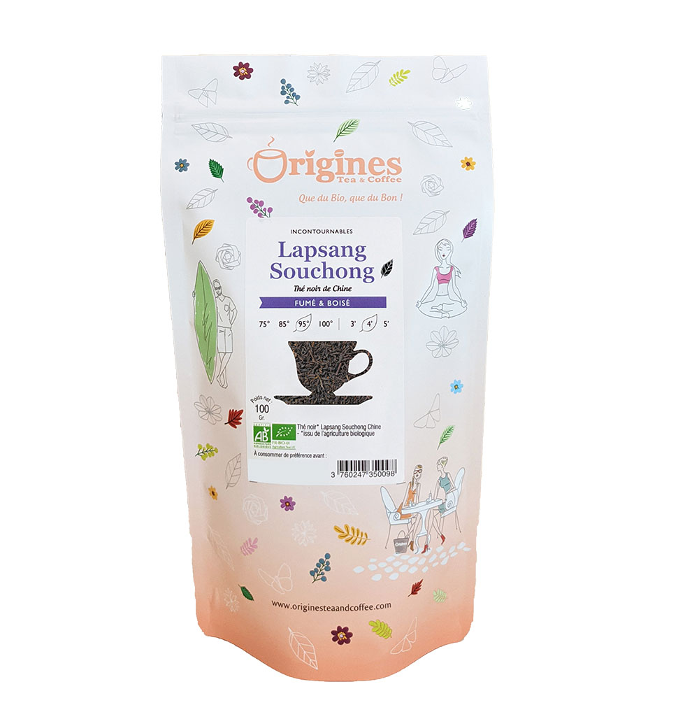 Thé noir Bio Lapsang Souchong - Chine - Sachet 100g | Greenweez