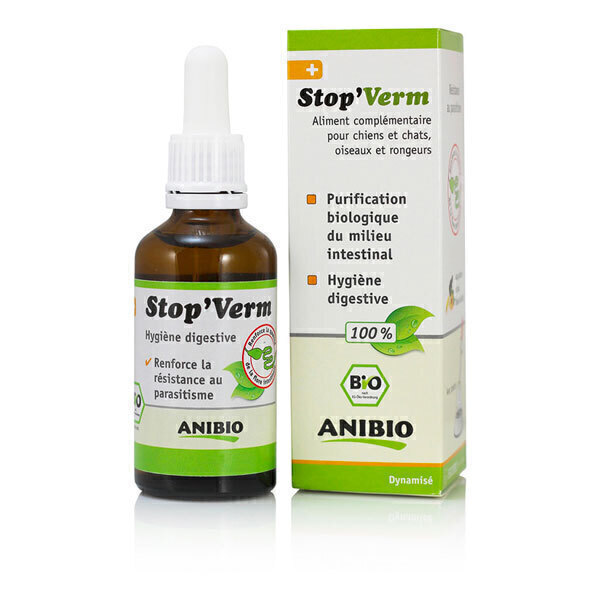Anibio - Stop Verm' 50 ml BIO vermifuge naturel hygiène intestinale