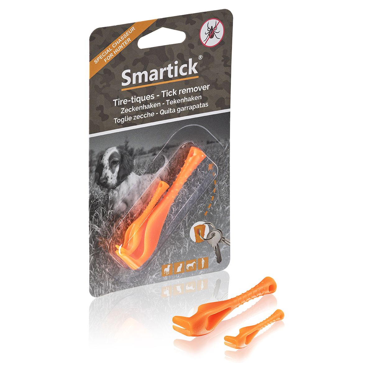 Anibio - Lot de 2 tires tiques orange