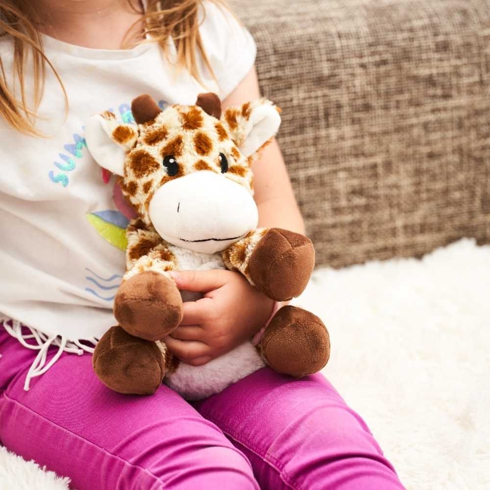 Peluche Girafe Bouillotte 1L – Lavable, Amovible, Pour Bébé, Règles Douloureuses Et Maux