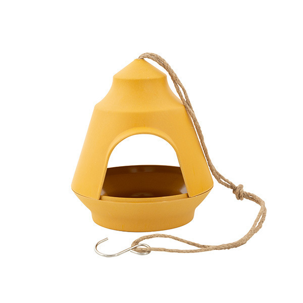 Point Virgule - Mangeoire à oiseaux en fibre de bambou Jaune