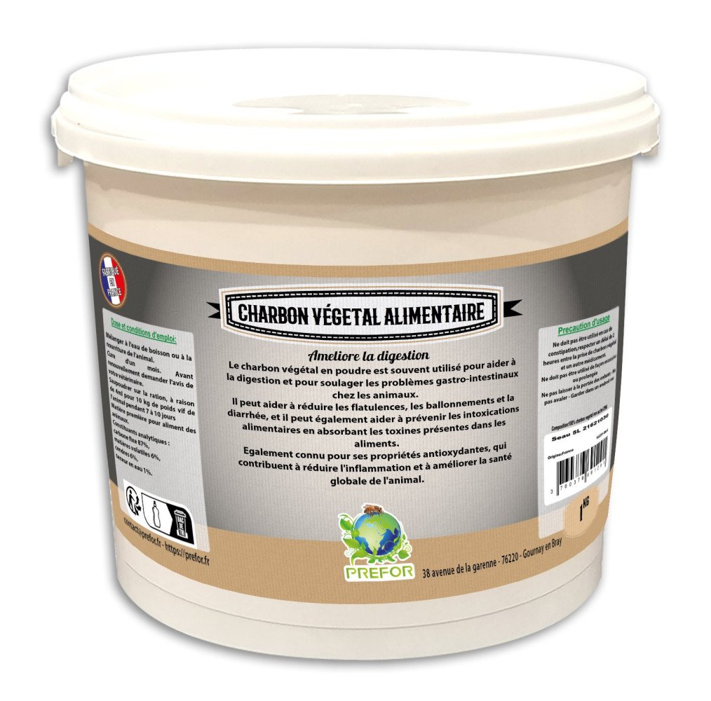 Prefor - Charbon végétal seau 5L 1kg
