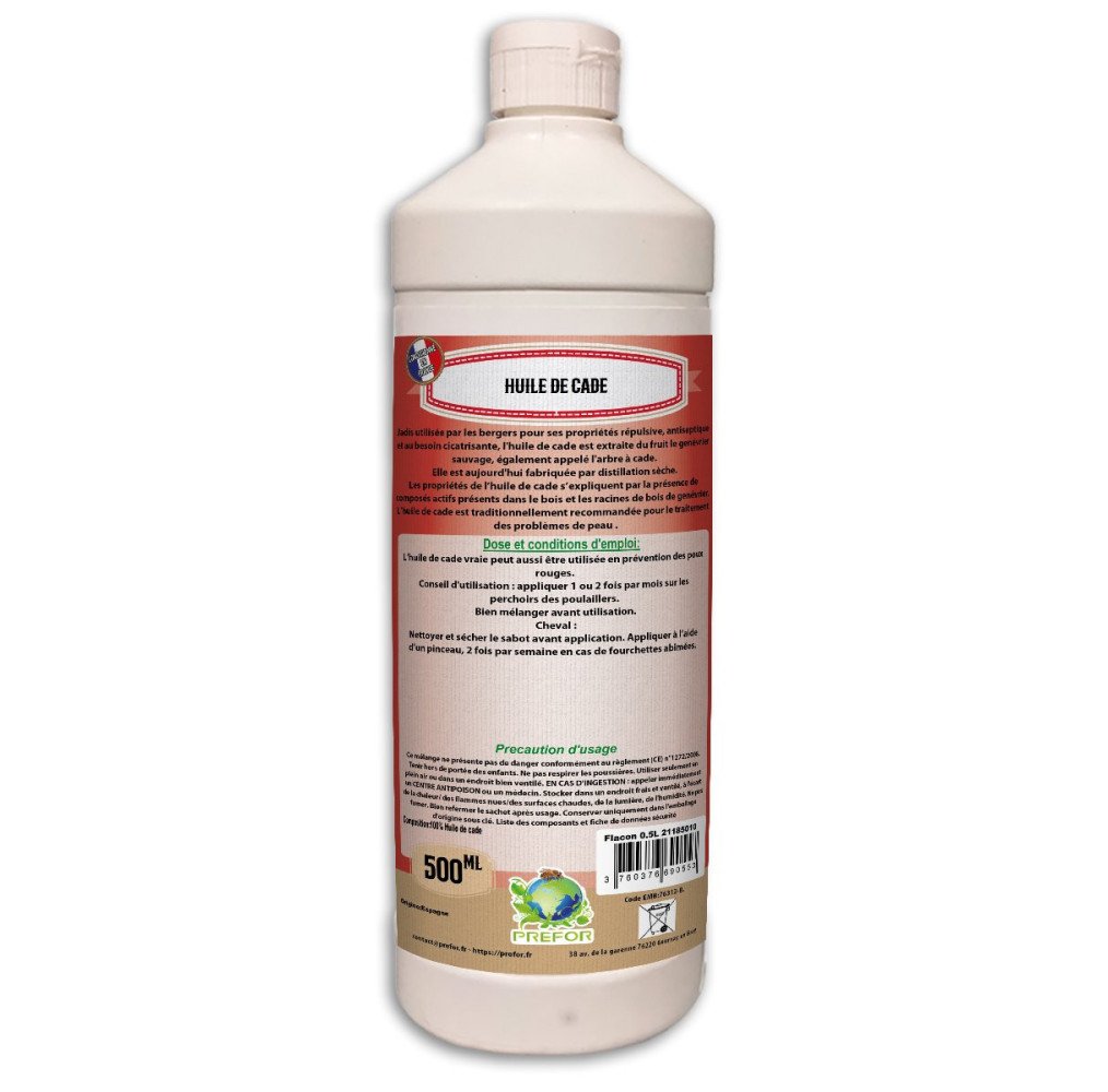 Prefor - Huile de cade pure liquide Flacon 0.5L
