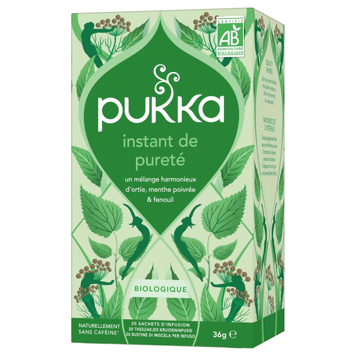 Pukka, Infusion Bio Instant De Pureté, Infusion Biologique Et Ayurvédique, 100% Des Ingrédients Issus Du Commerce Equitable,80 Sachets, Lot De 4x20 Sachets