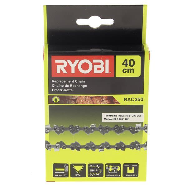 Chaîne De Tronçonneuse Ryobi 40 Cm (56 Maillons) - Pour Modèle RY36CSX40B, Chaîne D'origine