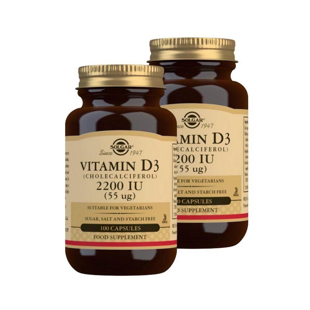 Pack 2x Vitamine D3 (Cholécalciférol) 2200 UI (55μg) Greenweez