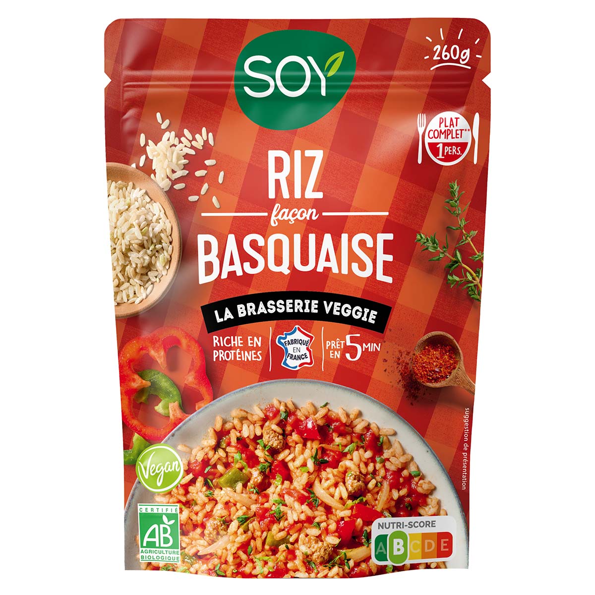 Bio Riz Bread Soy Riz façon basquaise bio 260g - Fabrication France | Greenweez