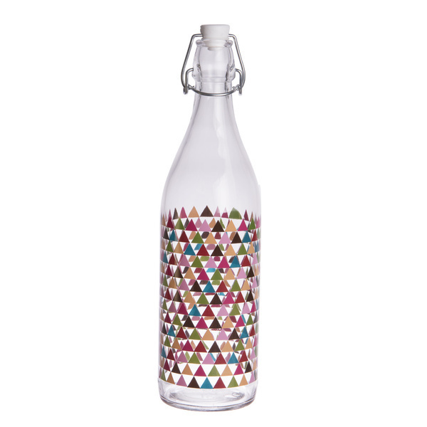 Bouteille En Verre 1 Litre Type Limonade à Personnaliser - Gravure Laser Texte/Logo - Bouteille Personnalisée Idéale Cadeau Ou Pro