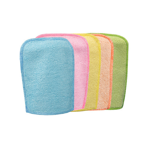 Lot De 4 Gants De Toilette Enfant - Serviettes Visage Multicolores 25x50 Cm - Velours Corail