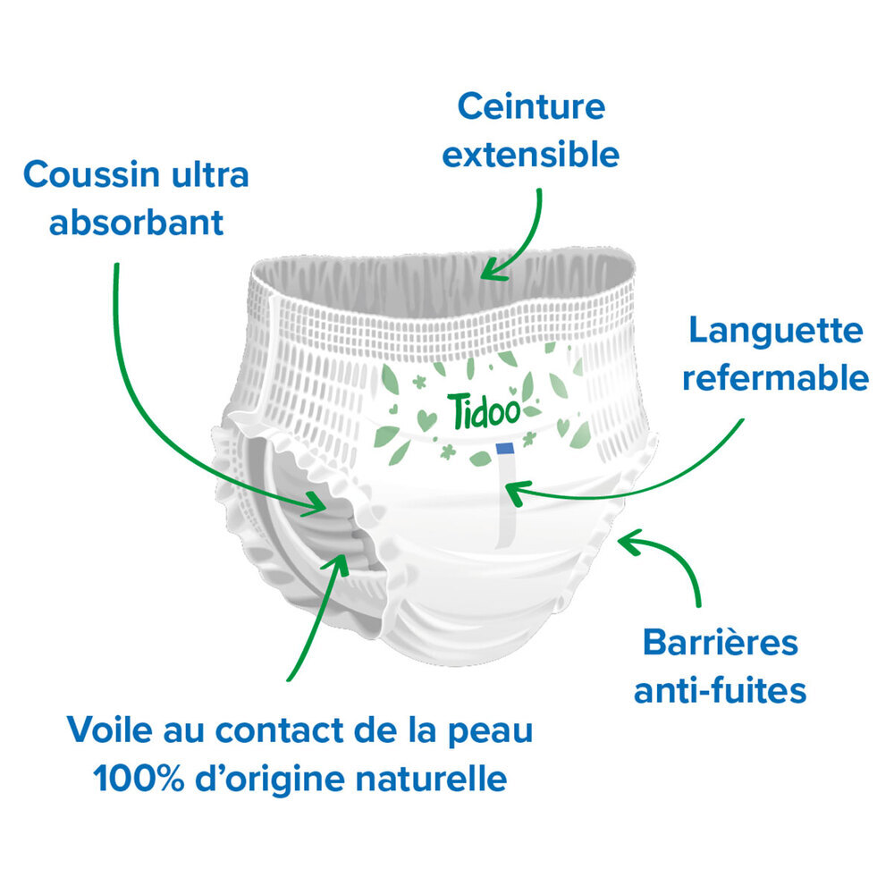 Tidoo 504003 Couches De Bain Unisexe T5 12-18 Kg - Parfaites Pour La Natation Et Les Plaisirs D'Eau