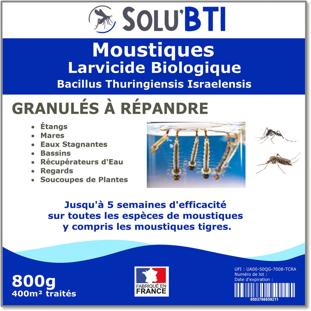 SOLU'BTI Moustiques 800 gr de Larvicide Biologique Greenweez