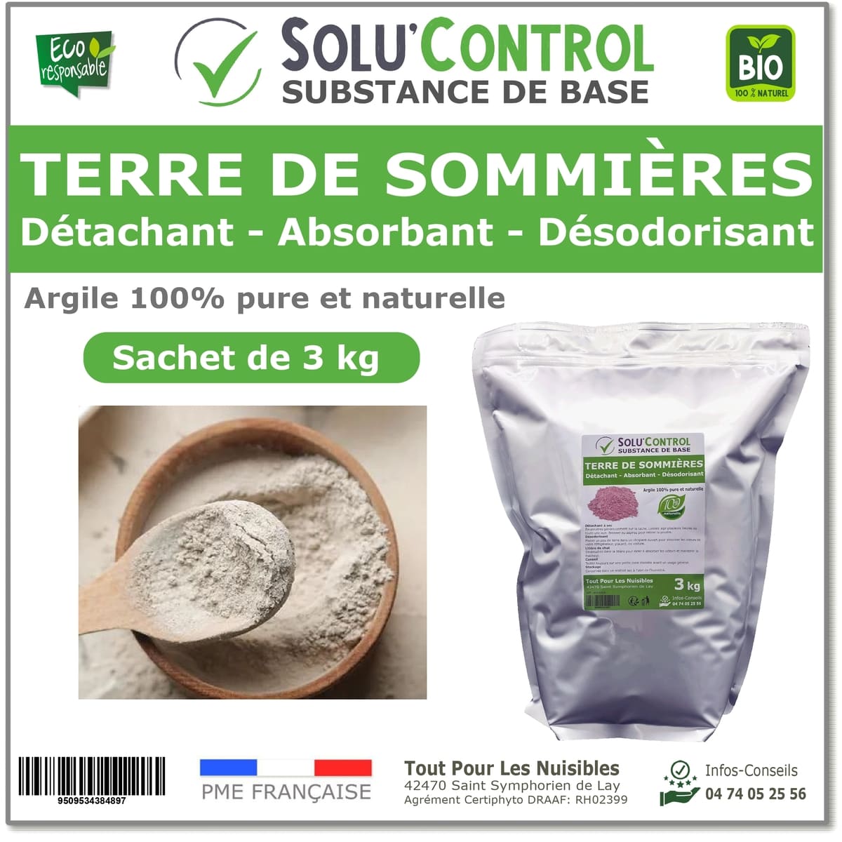 Terre De Sommières (détachant à Sec) - 400g - Droguerie écologique