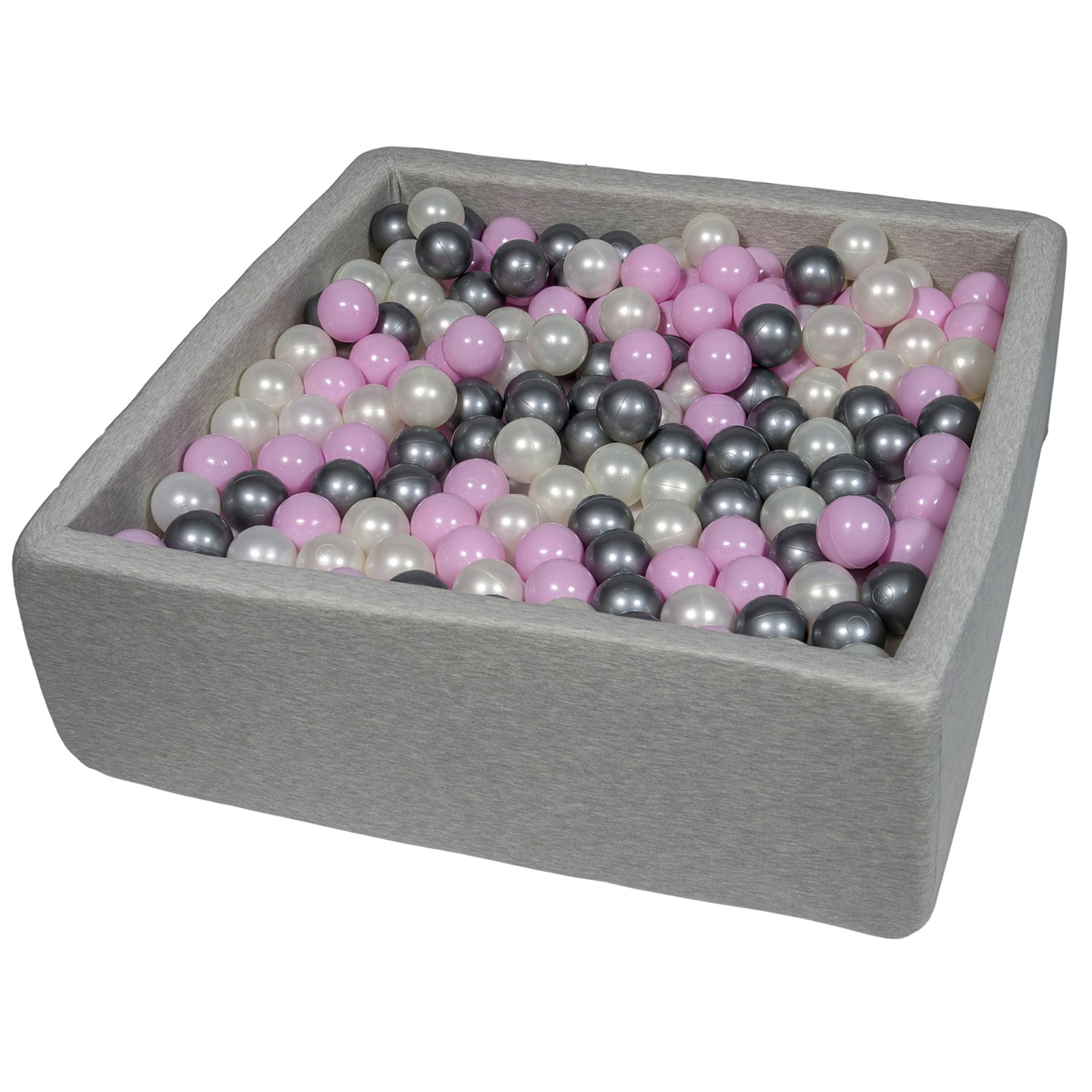 Piscine à balles pour enfant, 90x90 cm, Aire de jeu + 450 balles blanc,gris - Autres jeux d