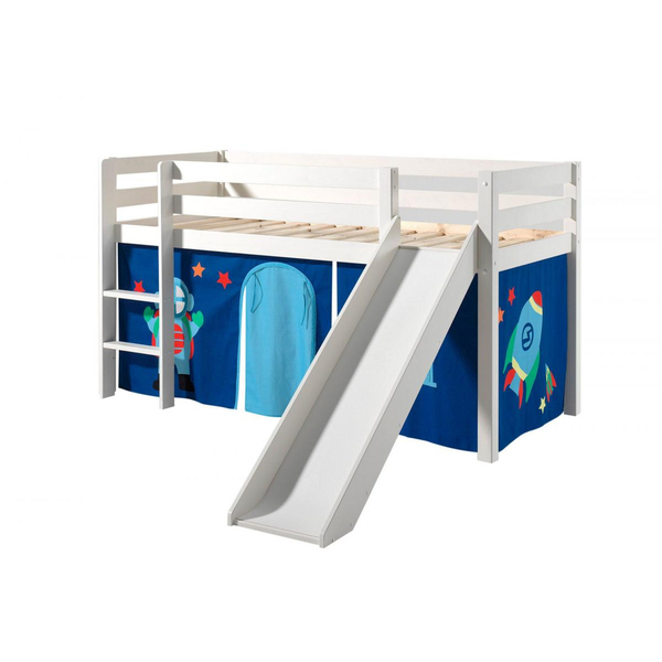 Rideau Occultant Pour Dessous De Lit Mezzanine Ou Superposé - Astronaute | Rideau Lit Cabane Anti-Poussière 1.15x2M