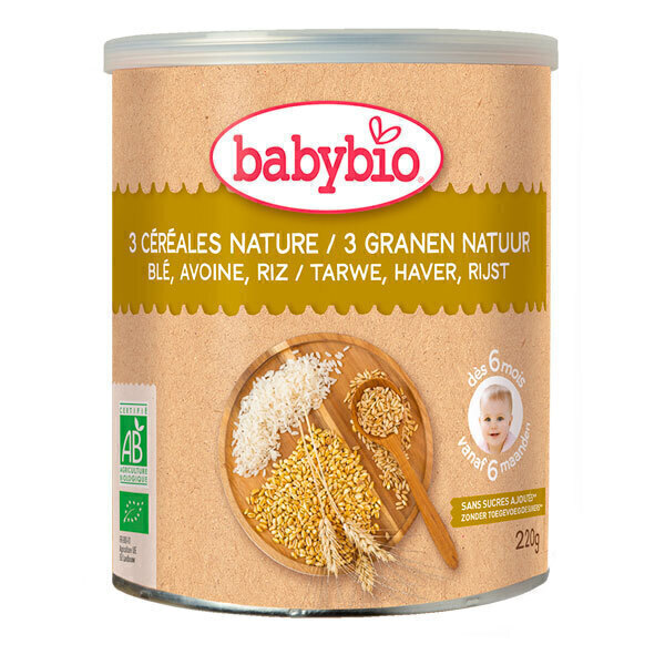 Céréales Bébé 3 Céréales Nature (dès 6 mois) 220g Greenweez — free download