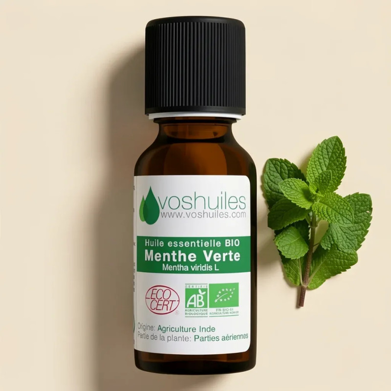 Voshuiles Huile Essentielle BIO de Menthe verte 10ml | Greenweez