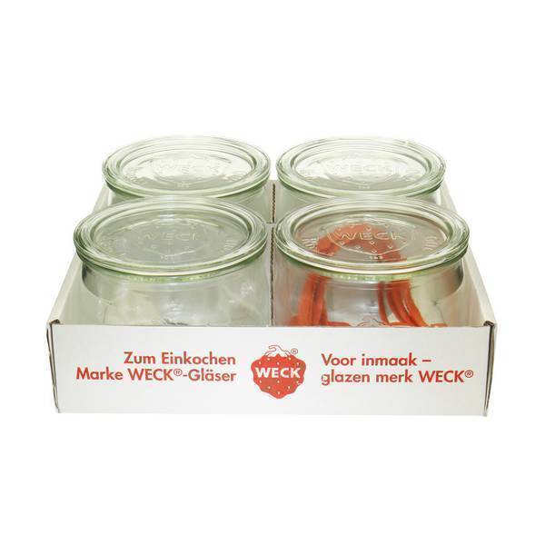 UQMIQURA Lot De 4 Bocaux En Verre Overnight Oats 350ml Avec Cuillères Et Couvercles - Idéal Céréales, Yaourt, Salades