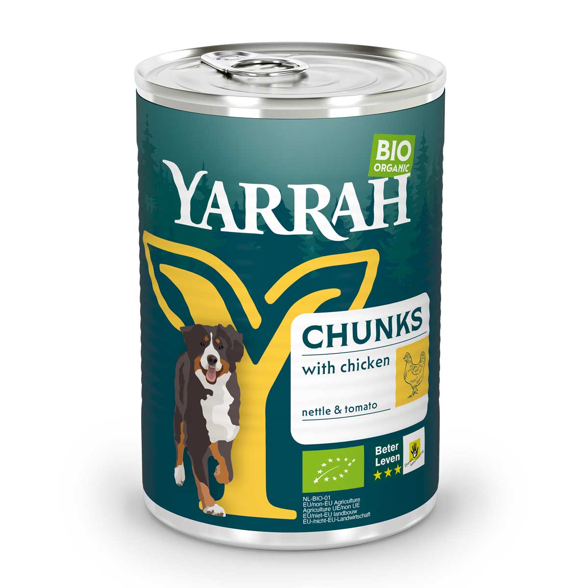 Yarrah - Bouchées pour chien bio boîte Poulet 405g