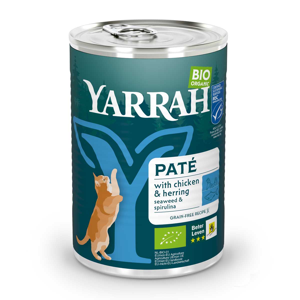 Yarrah - Pâtée pour chat boîte Poisson 400g