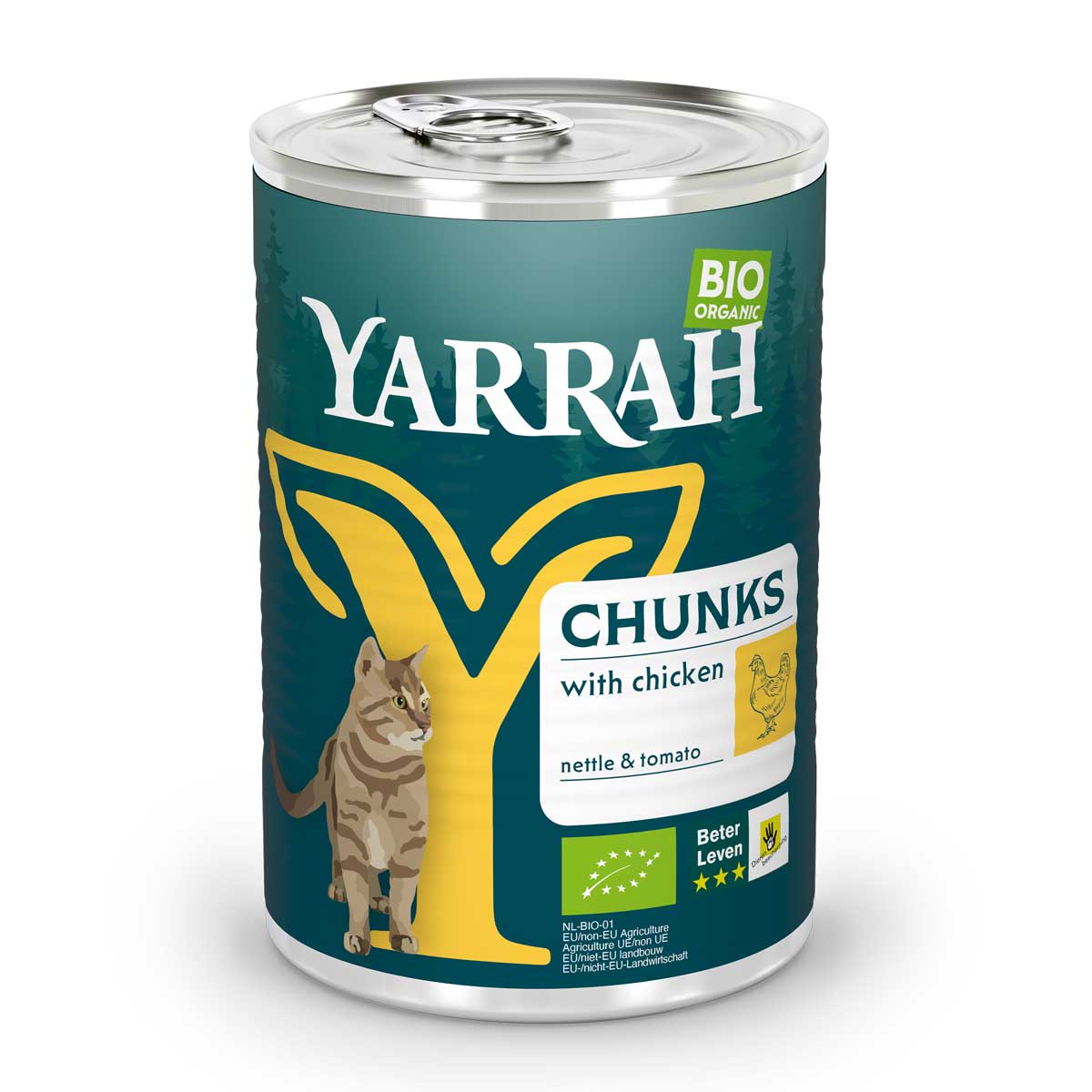Yarrah - Bouchées pour chat boîte poulet 405g
