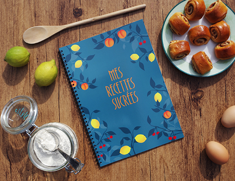 Dessins De Pages De Garde Pour Un Cahier De Recettes carnet de recettes de desserts à compléter, pâtisseries | Greenweez