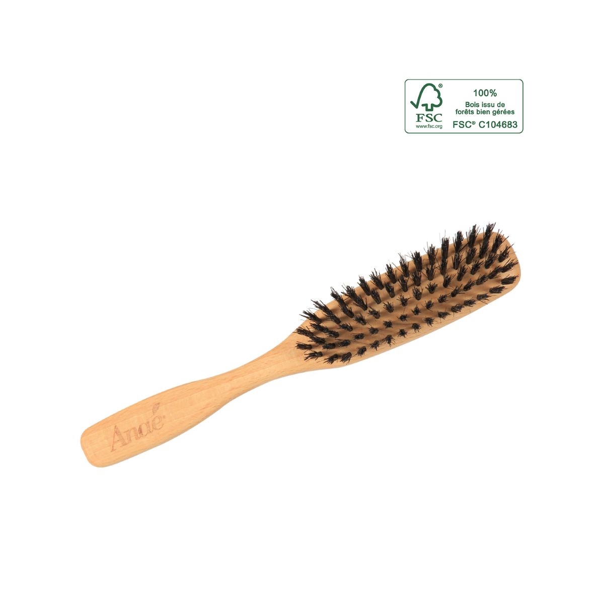 Set De 2 Brosses Rondes Navaris En Poils De Sanglier - Diamètres 25 Mm Et 40 Mm