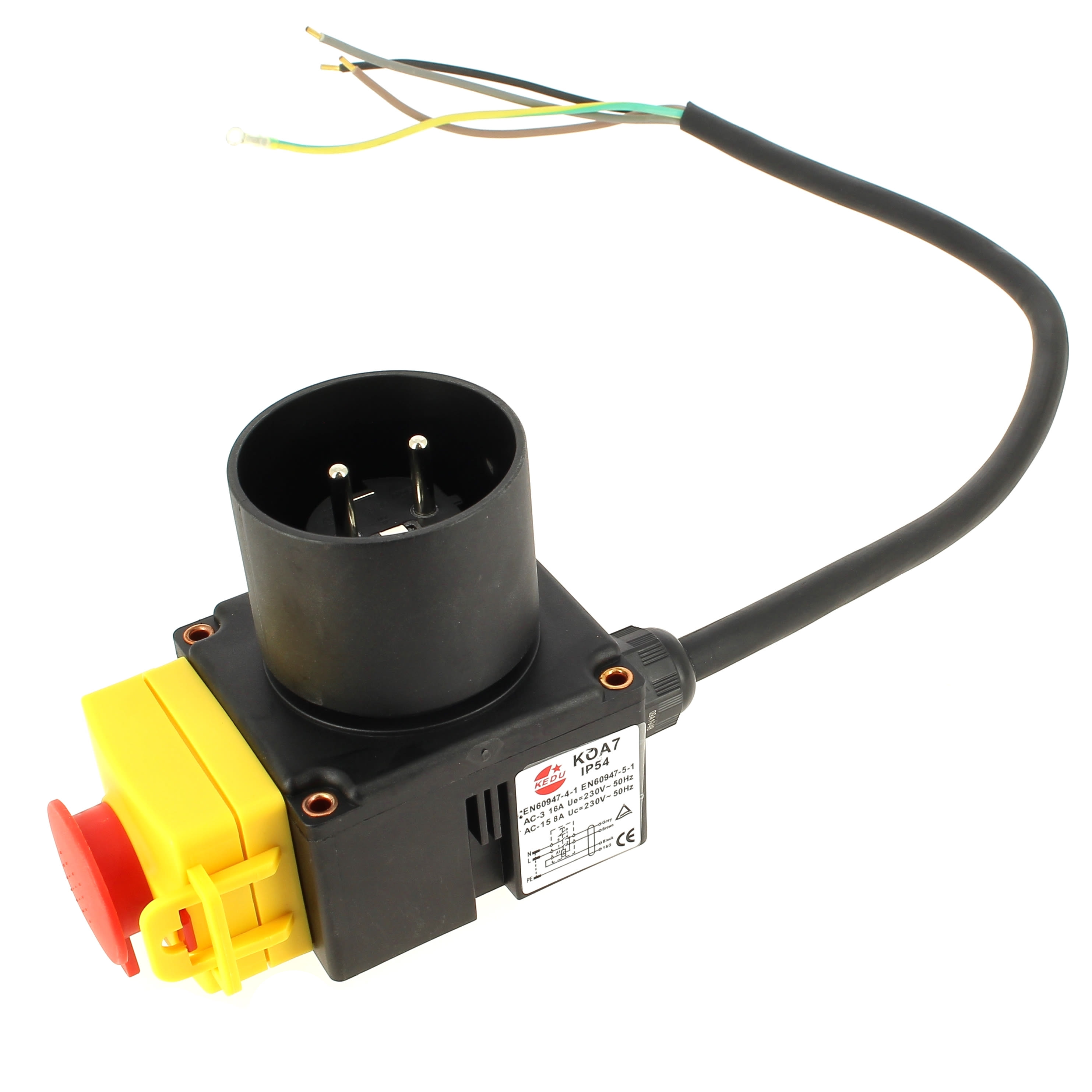 Interrupteur Fendeur De Bois HOHOVYVY HCK3T 250V 16A – Étanchéité IP54, Installation Facile