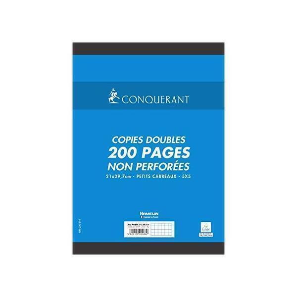 Lot De 5 Cahiers Spiralés A4 Seyès 180 Pages 70g - Couleurs Aléatoires CONQUÉRANT