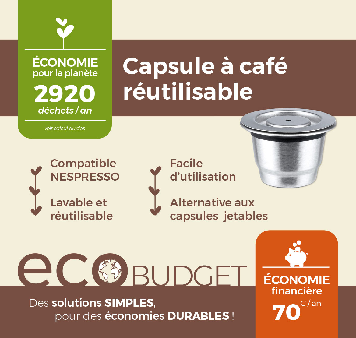 Capsule café réutilisable NESPRESSO Greenweez