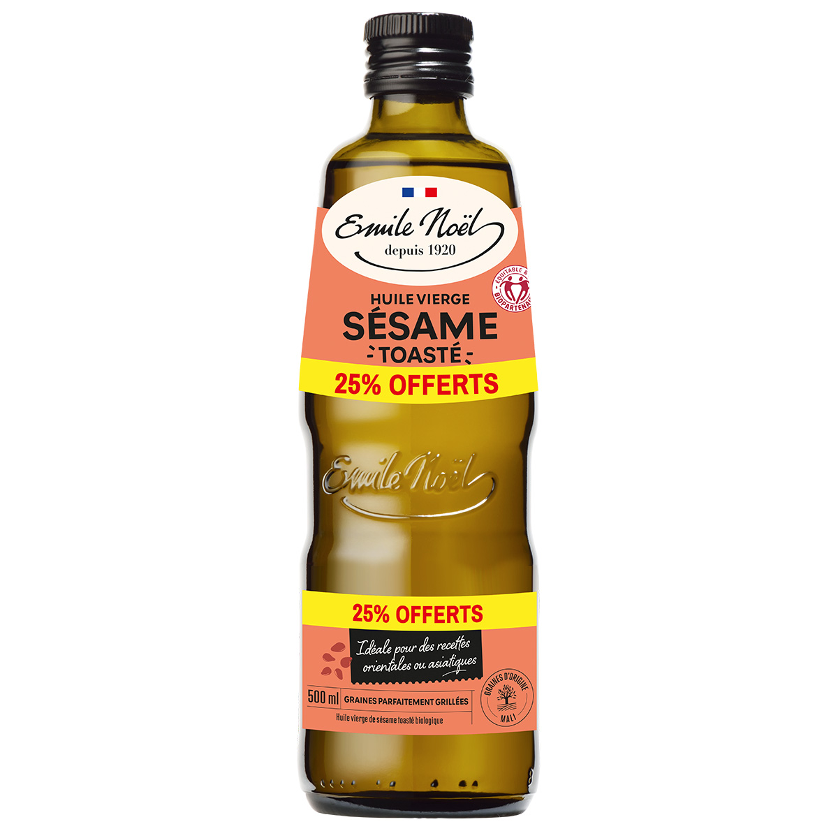 Huile De Sésame Bio Vierge Pure 100 Ml - Pressée à Froid, Origine France