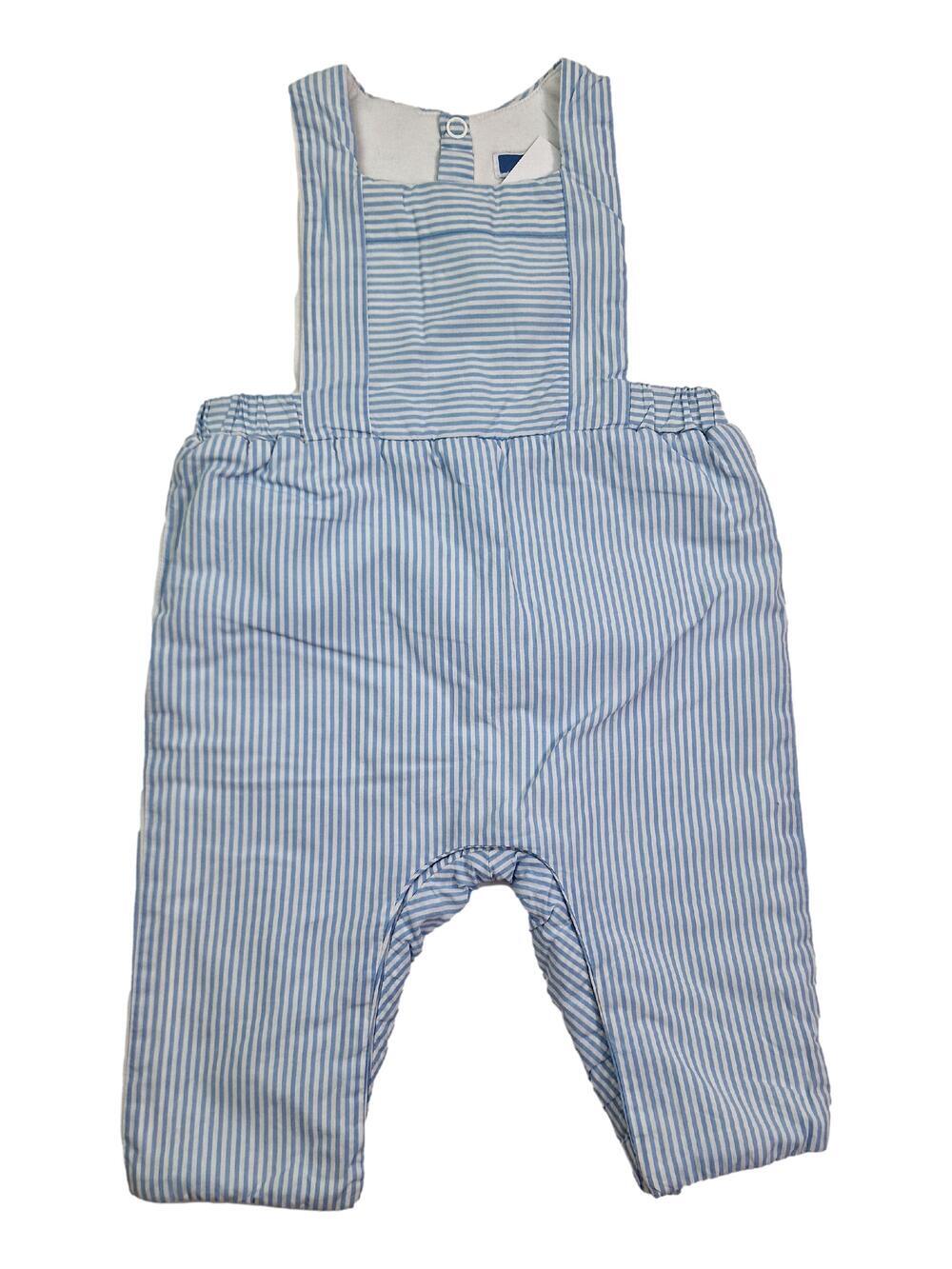 Salopette Rayée Noir Et Blanc Baby Grain De Blé - Taille 18 Mois, Occasion Très Bon état