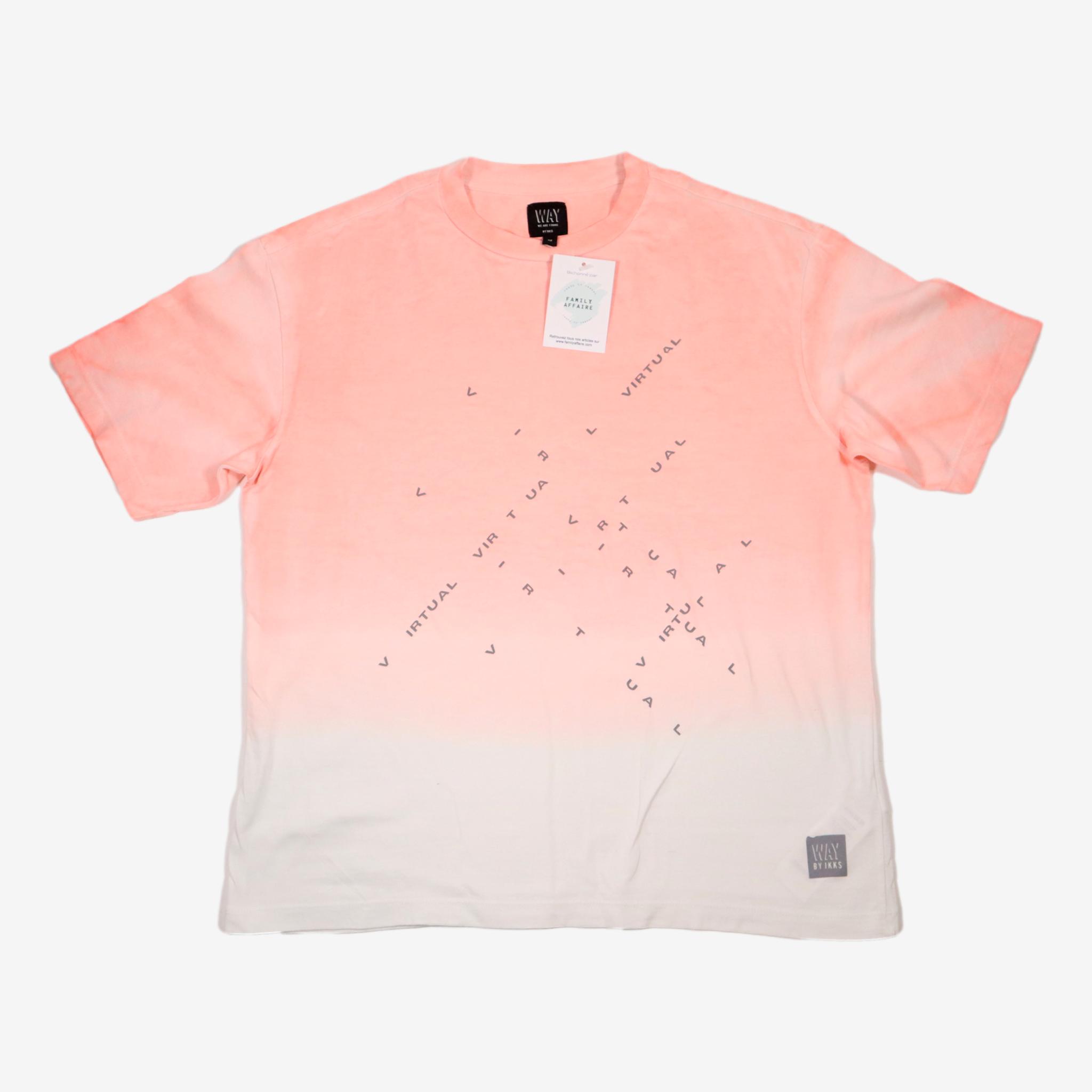 T-shirt IKKS Fille - Taille 12 Ans - Rose Pâle - Occasion Très Bon État