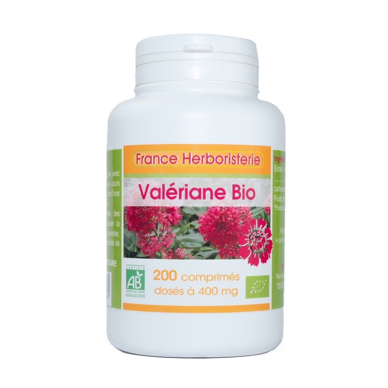 Valériane Bio 200 Comprimés Dosés à 400 Mg - Complément Naturel Pour Apaisement Et Sommeil, Marque Française