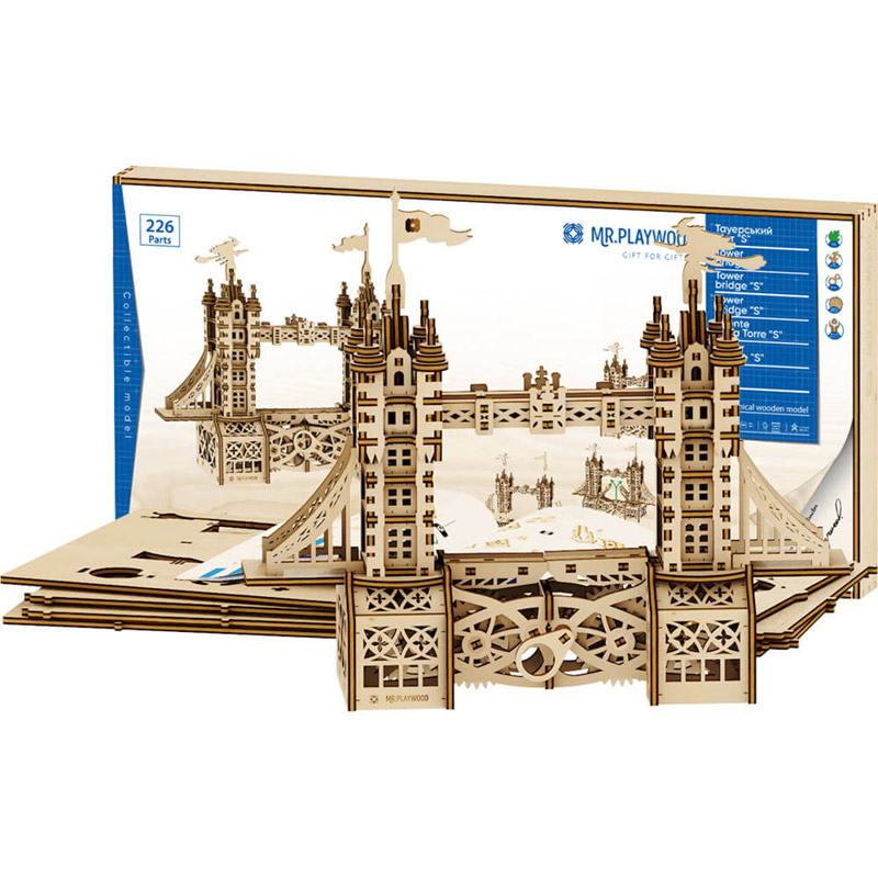 Maquette Tower Bridge à Construire - Kit DIY 150 Pièces En Carton - Dès 8 Ans