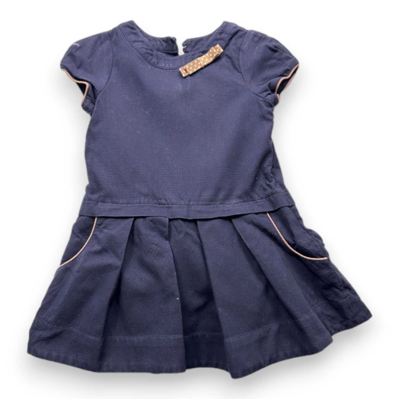 Jacadi Robe Smockée Bleu Marine