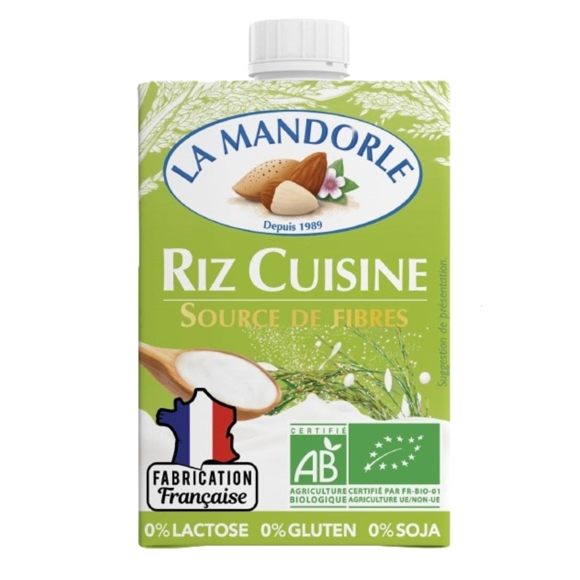 Bio Riz Bread La Mandorle Riz cuisine bio 20cl - Fabrication France | Greenweez