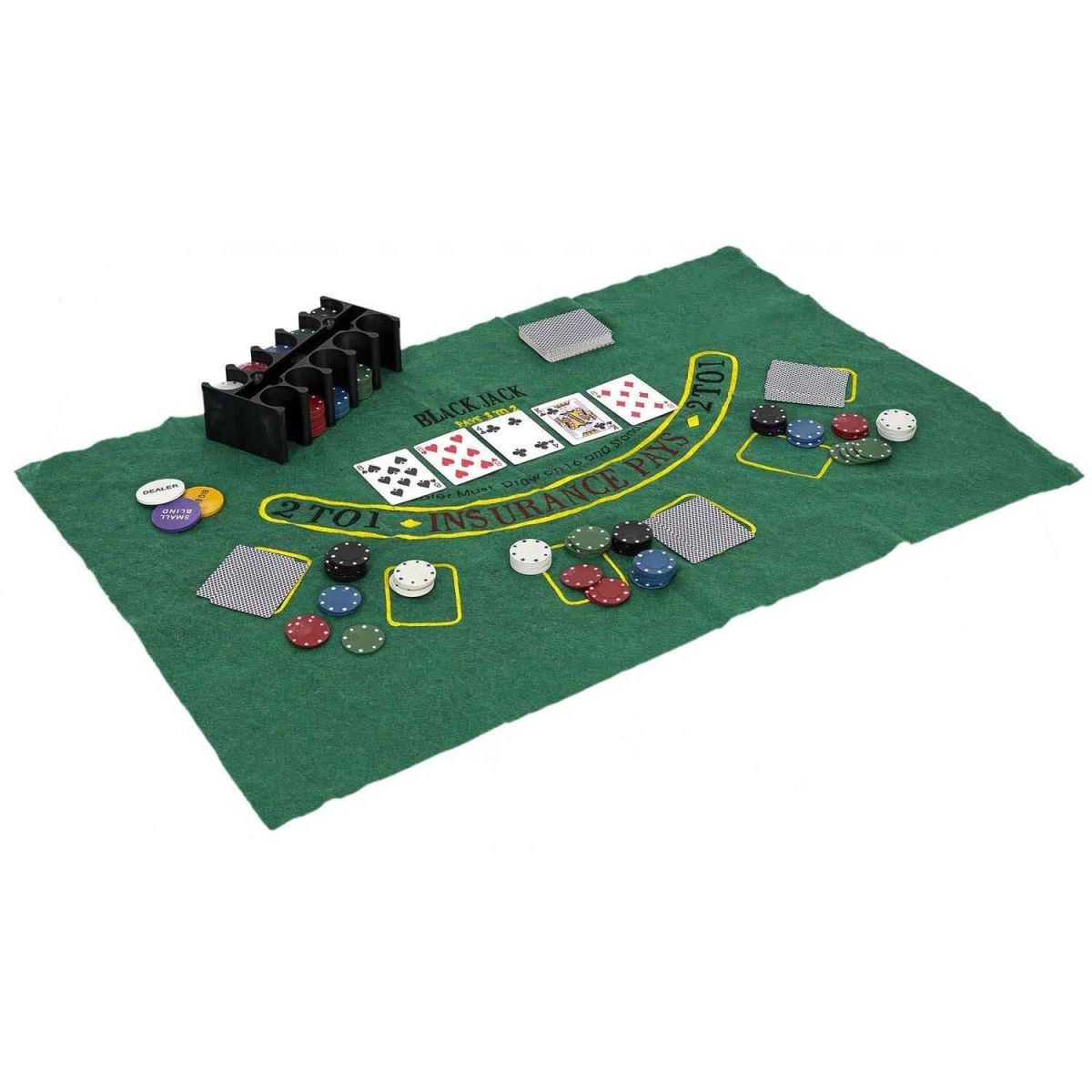 Tobar - 21974 - Set de jeu de poker avec jetons, cartes et tapis Tobar - 21974 - Set de jeu de poker avec jetons, cartes et tapis