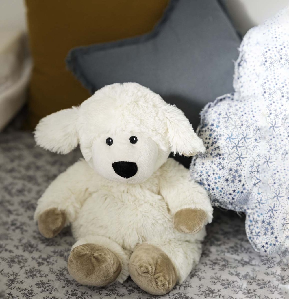 Peluche Mouton 55 Cm Avec Housse Pour Bouillotte - Doudou Chauffant Doux Pour Enfants Et Adultes - 5