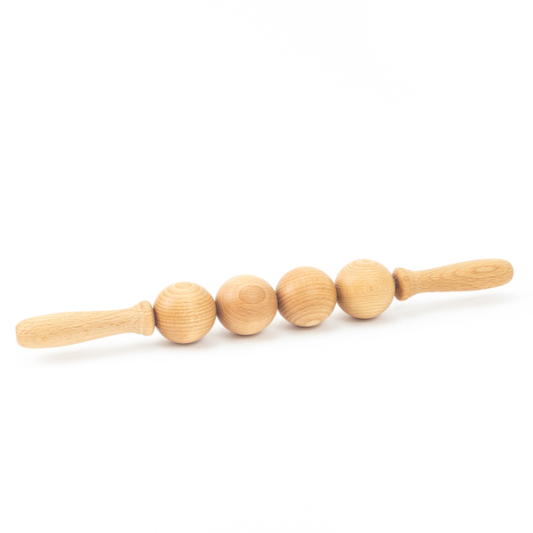 Rouleau Massage Fascias En Bois - Anti-cellulite Et Drainage Lymphatique