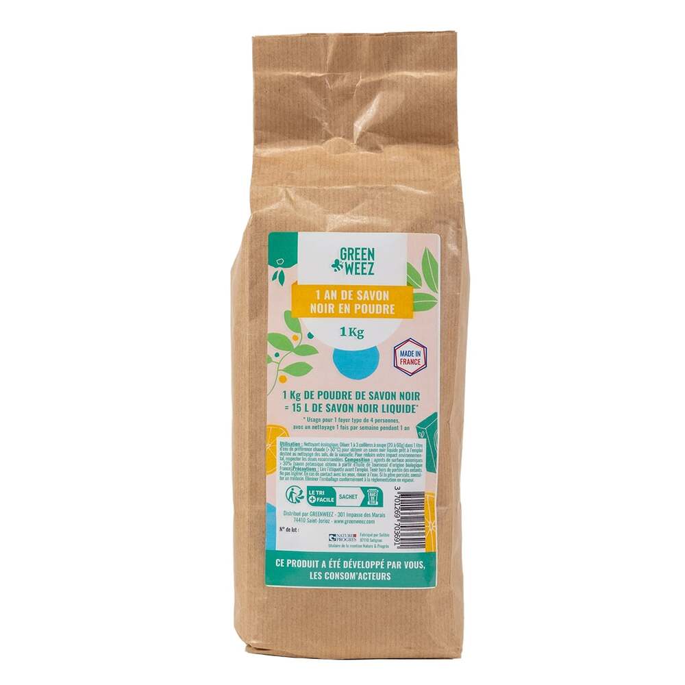 1 an de Savon noir en poudre 1kg | Greenweez