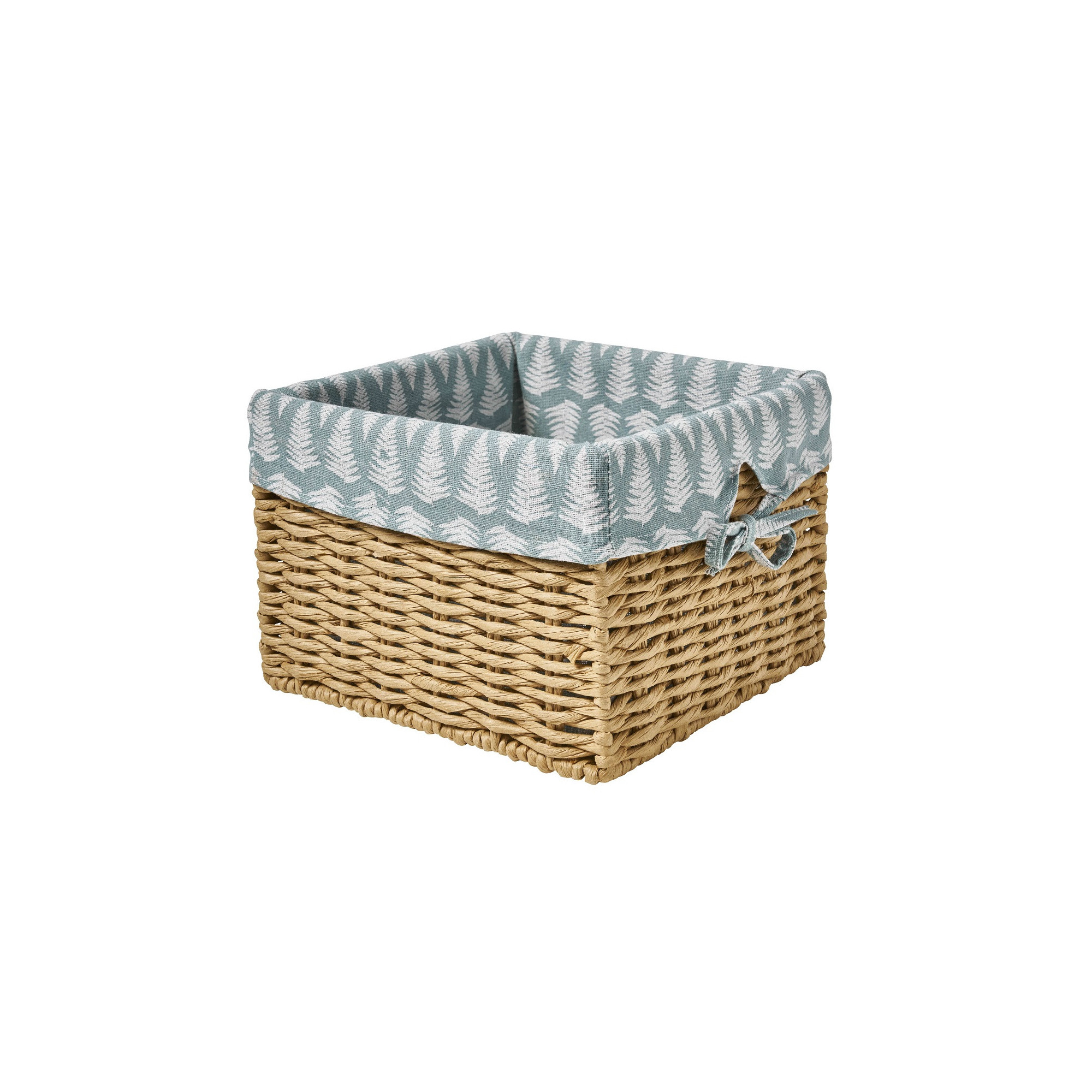 South Shore Paniers de rangement en tissu avec motif, ensemble de 2 Storit, Taupe et blanc | Home Depot Canada