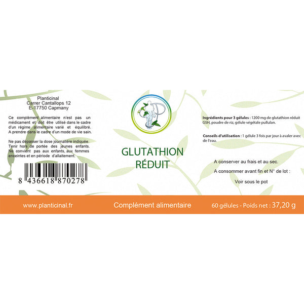 glutathion et allaitement Glutathion réduit 1200 mg Soutien antioxydant et vitalité