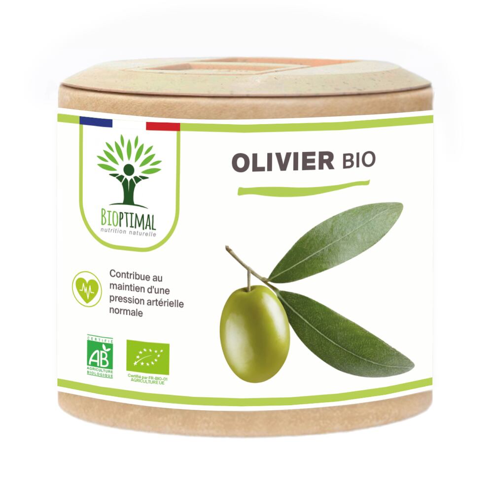 Complément Alimentaire Olivier Bio - 60 Gélules - Fabriqué En France - Aide à Réguler La Tension