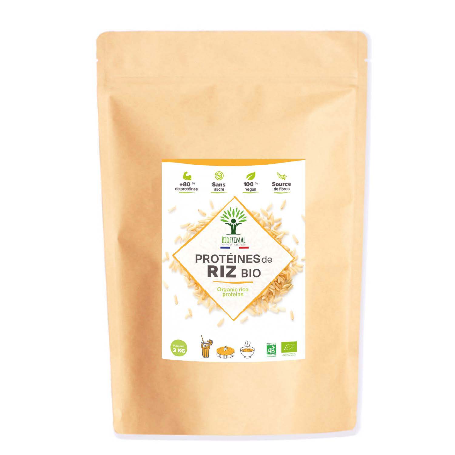 Bioptimal Protéine de Riz Bio en Poudre 3kg Greenweez — free download