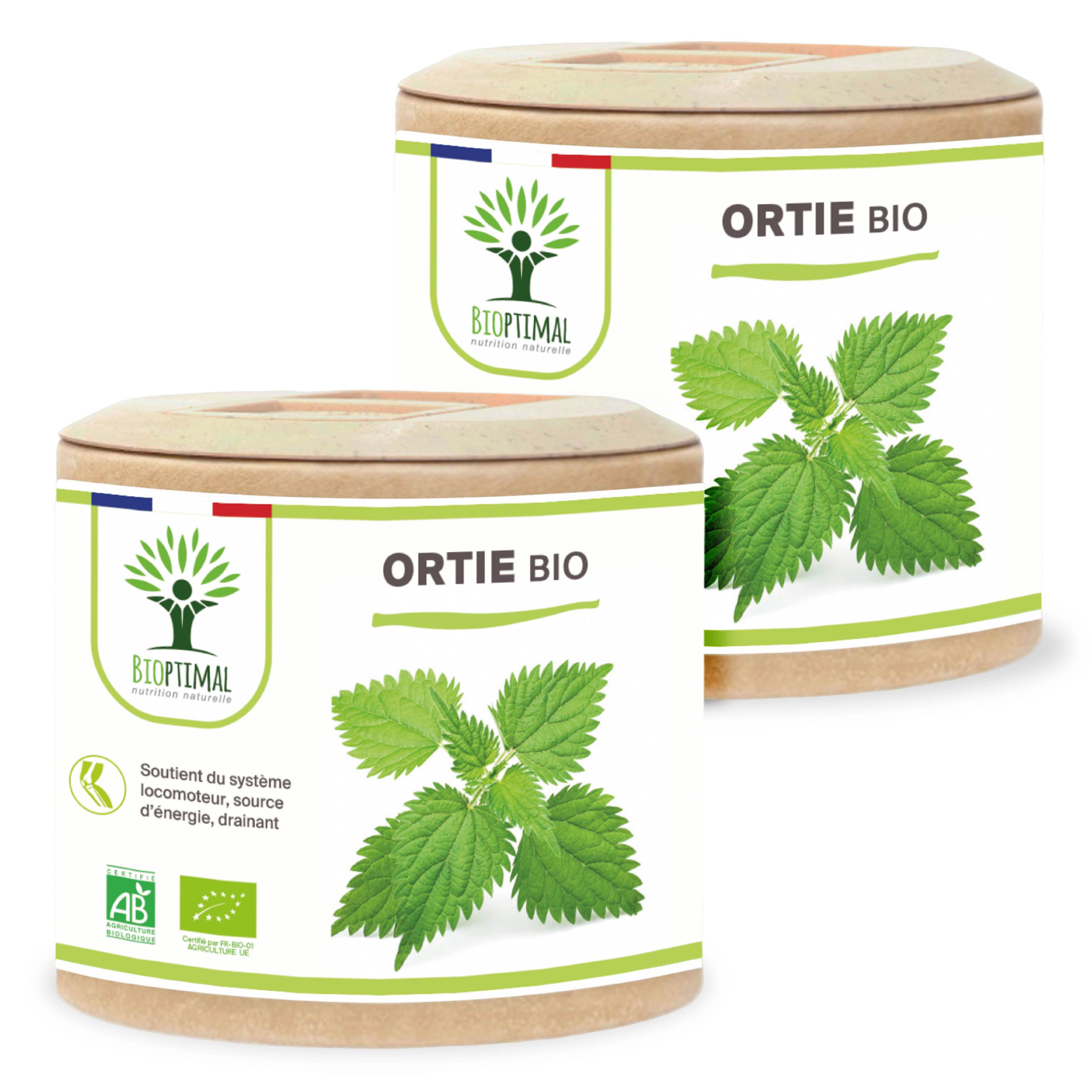 Complément Alimentaire Ortie Bio 200 Gélules - Fabriqué En France (Silicium Organique)