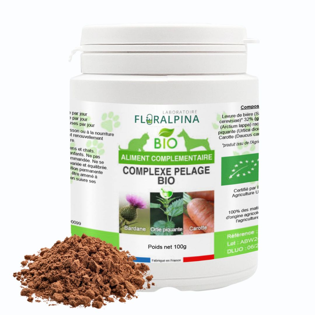 Floralpina - Complexe Pelage Bio 100g pour Chien et Chat
