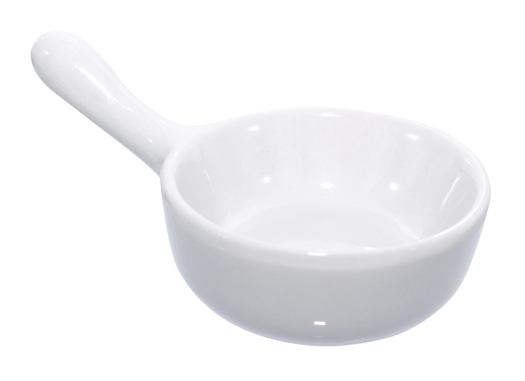 Mini poêlon en porcelaine blanche 10 x 6,1 x 4 cm - 4 unités | Greenweez